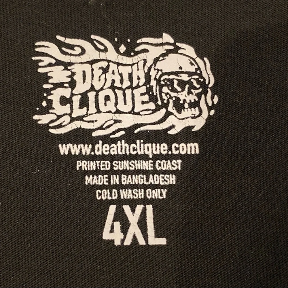 Death Clique 4XL Roses Tattoo T Shirt Australia Black Mens Graphic Tee Urban